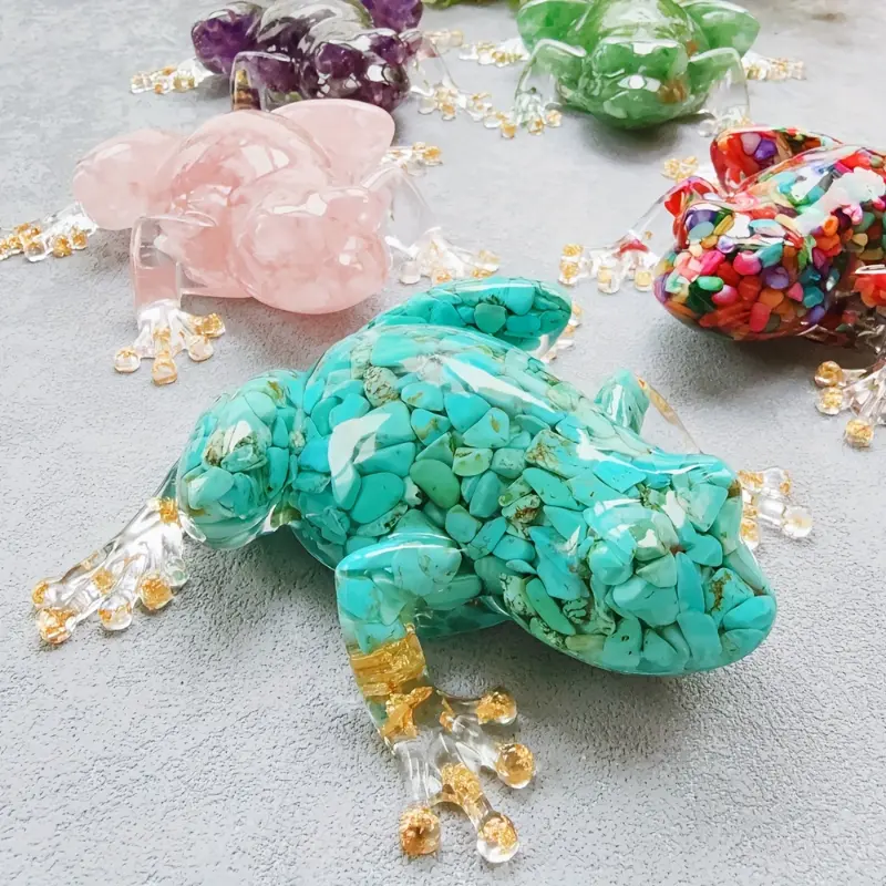 Handcrafted Crystal Frog - Unique Solid Crystal Craft, 1pc, for Home Interior Decor and Gifting