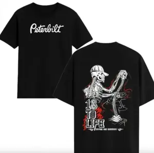 Peterbilt TShirt, 18 To Life Driving And Surviving Tee, Skeleton Truck Driver Shirt, Trucker Life Shirt, Heavy Duty Truck Tee, Gift For Him, Full Sizes