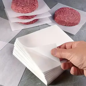 500 Sheets Non-Stick Square Hamburger Paper, Suitable Hamburger, Cookie Storage and Freezing - High-Quality Restaurant and Home Kitchen Accessories