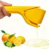 UFORU Manual Lemon Squeezer - ABS Plastic Full Size Single Kitchen Utensil, Effortless Flat Hand Press, Thick Sturdy Construction, Foldable Space-Saving Mess-Free Design, Max Juice Yield for Citrus (Lemon, Lime), Travel & Dorm Friendly