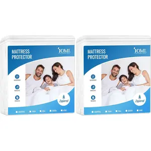 DMI Waterproof Mattress Protector and Mattress Cover, Zippered Fit, Full, Packaging May Vary (Pack of 2)