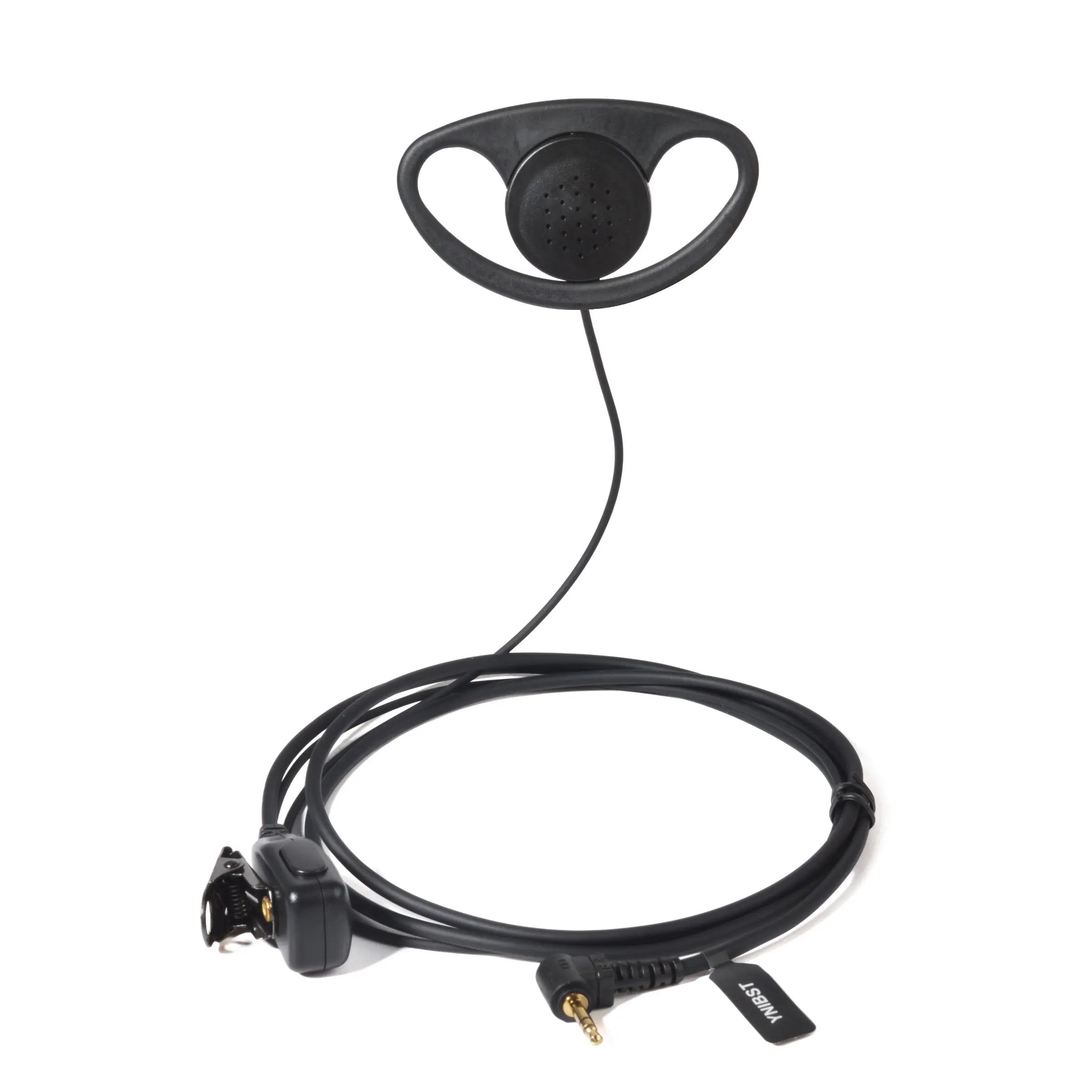 YNIBST Compatible with Motorola Talkabout Radios All Black Walkie Talkie Earpiece Headphone w Mic PTT,D-Shape Ear Hooks Two Way Radio Headset Hands-Free Clear Communication FBI Style for Security, Restaurant, Warehouse & Outdoor Use