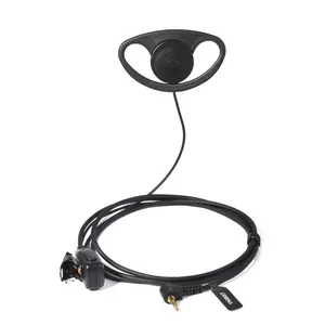 YNIBST Compatible with Motorola Talkabout Radios All Black Walkie Talkie Earpiece w Mic PTT,D-Shape Ear Hooks Two Way Radio Headset Hands-Free Clear Communication FBI Style for Security, Restaurant, Warehouse & Outdoor Use