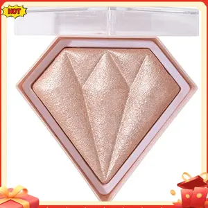 Face Glitter Blush Pink Shimmer Highlighter Blusher Powder Makeup Cosmetics Facial Contour Corrector Shine Rouge Water Proof Clay