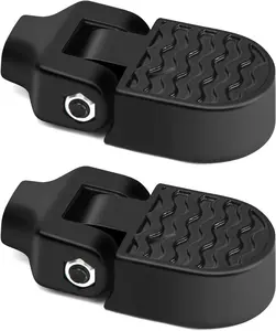 1 Pair Mini  Rear Pedals, 3.1x1.6 in / 8x4cm Aluminium Alloy Folding  Pegs, Non-Slip Bicycle Footrests, Foot Plates Pedals for Folding Mountain , Foldable Bicycle