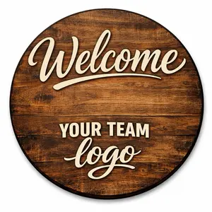 18 "Customizable Wood Round Welcome Door Sign Decor Wooden