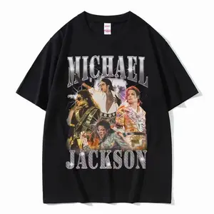 Classic Vintage Michael Jackson Graphic T-shirt Men Women Clothing Fashion Retro Gothic Rock Tshirt Men's Punk Oversized T Shirt