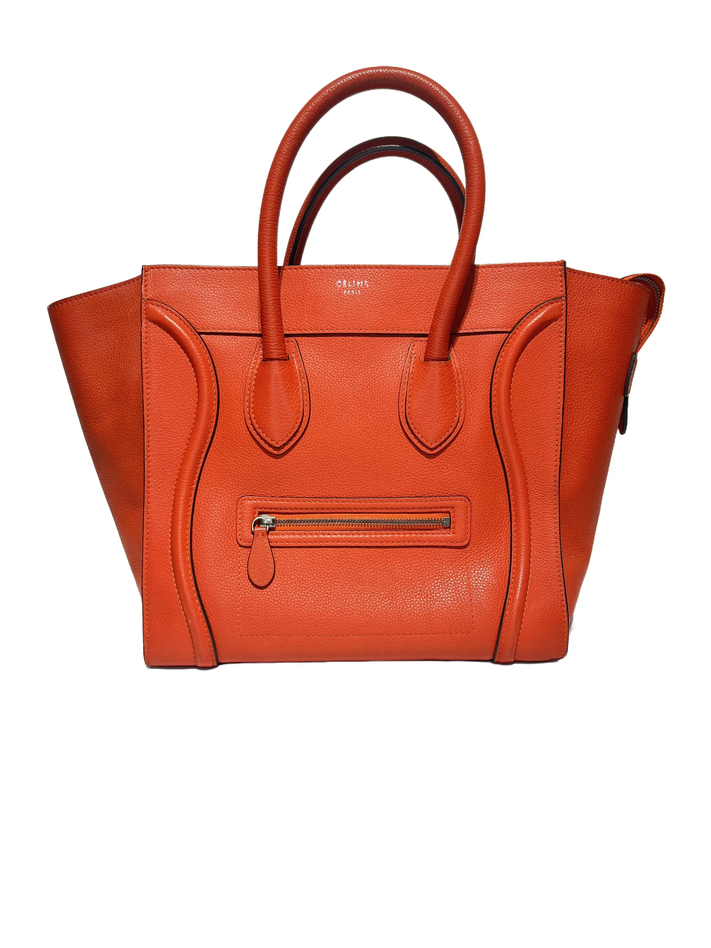 Pre-owned Celine Old CÉLINE Phoebe Philo Era Drummed Calfskin Luggage Tote