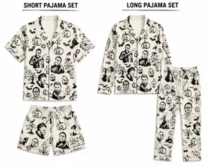 Horror  Pajama , Satin Pajama Set,Silky PJs, Night Fury Inspired Sleepwear, Fantasy Loungewear Gift