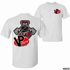 Youth & Adult VP Racing Fuels V8 Engine Graphic Tee - Tropical Car Lover's T-Shirt Soft Cotton Fleece, Unisex Fit, Vintage Look, Cozy & Breathable for Everyday and Game Day Wear OYTA6