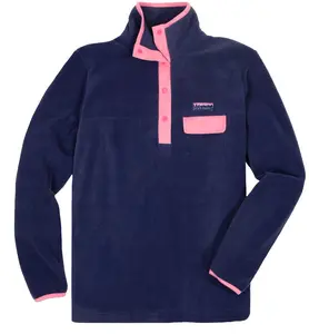 Simply Southern Navy Fleece Long Sleeve Pullover Jacket