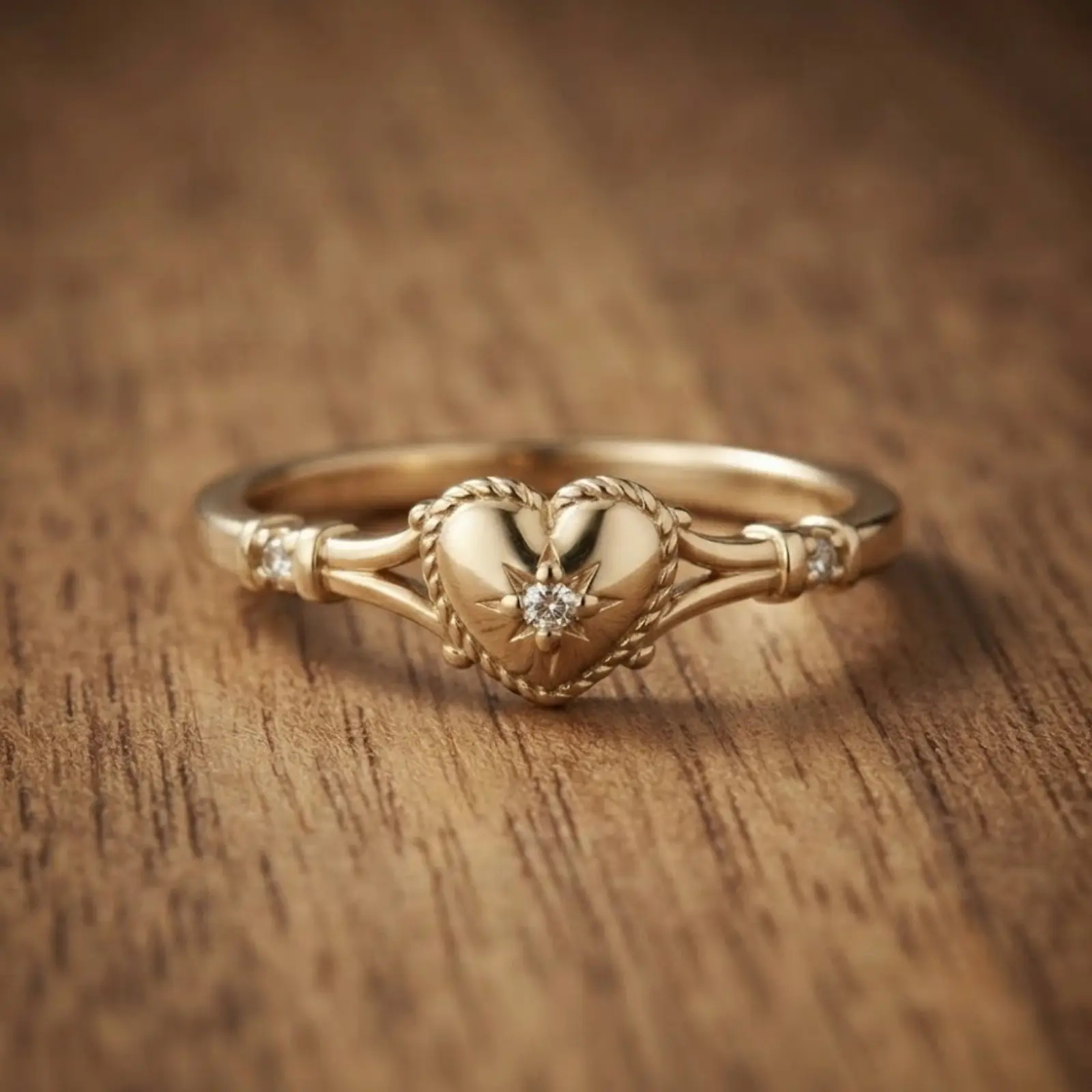 18K Gold Plated Heart-Shaped Ring for Women | A Ring Promising Minimalist Love | Meaningful Gift Jewelry