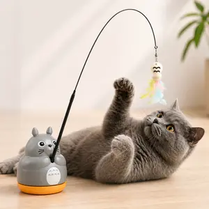 PawDrift Non-Toxic Interactive Cat Teaser Toy - Suction Cup Wand Toy for Indoor Cats, Non-Toxic Interactive Toys