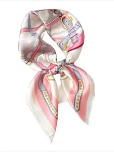 2025 new fashion pattern silk scarf professional spring and autumn scarf foreign style scarf scarf decoration Twist