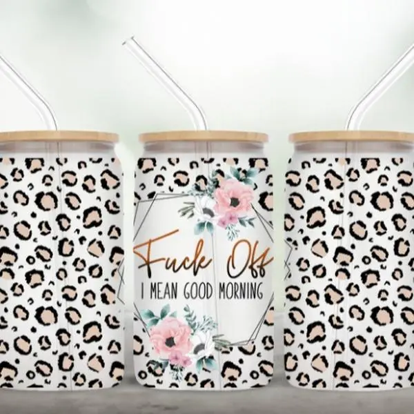 Not a Morning Person | 16 oz Frosted Glass Tumbler