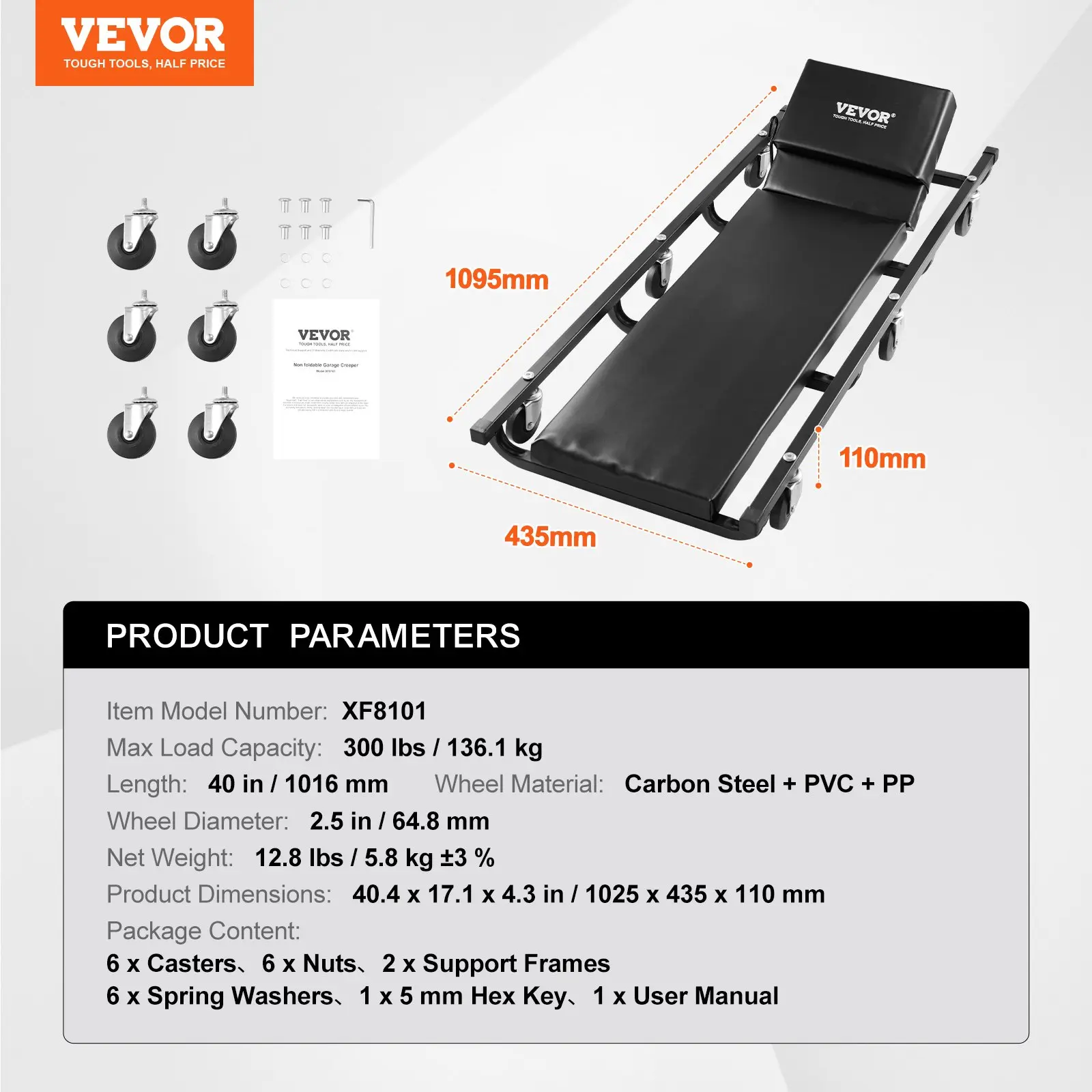 40 inch - Unfoldable - 300LBS