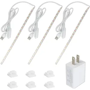 3Pcs 12in Sewing Machine LED Light Strip with Pushbutton Dimmer 17LEDS Daylight White Fits All Sewing Machines
