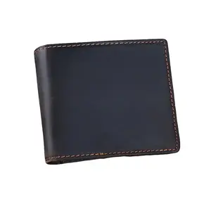 Men's Leather Wallet - 6 Card Slots, 2 Cash Pockets, Perfect Gift for Dad/Husband