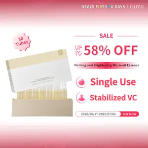 GUYU Stabilized Vitamin C Firming and Brightening Micro-oil Essence - 28 Days to Luminous Plump Skin, Serum-Oil Fusion with 7 Botanical Oils, Anti-Aging, Skin Barrier Repair, 30 Ampoules, Hydrating, Glowing,#summerwins #dealsforyoudays,summerwins