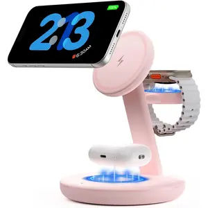 for  Watch 5W  Charger,3 in 1   Station,for  Mag-Safe Charger Stand,   Charger Station for  17 16 15 14 13 12 Series,Airpods, Watch