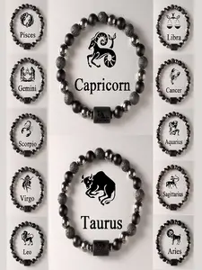 Cool gifts Zodiac Constellation lover Aries Taurus Gemini Cancer Leo Virgo Libra Scorpio Sagittarius Capricorn Aquarius Pisces Beads Bracelets