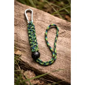 Paracord Water Bottle Clip Blue and Green – Hands-Free Carry for Everyday