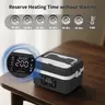 Portable Wireless Heated Lunch Box with 8000mAh Rechargeable Battery for Heating and Keeping Food Warm, Ideal for Travelers, Commuters and Truck & Car Drivers