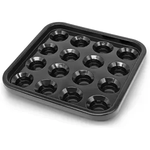 Billiard Ball Storage Tray Holds 16 Regulation 2-1/4" Pool Balls Plastic Rack for Standard Size Sets Great for Game Rooms Bars and Pool Halls