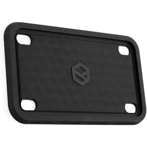 Motorcycle The Original Premium Grade Silicone Bike Plate Frame | Rust Proof, Rattle Proof, Weather Proof License Plate Holder (Black)