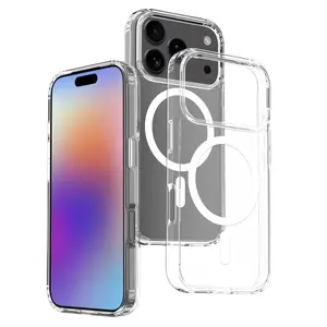 Ultra-Thin Hard Shell Magnetic Wireless Charging Case for iPhone 13 Series, Luxurious Transparent Design, Super Thin Protective Cover