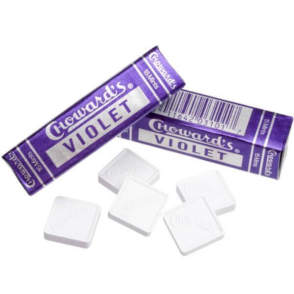 Choward's Violet Mints 24 ct. - Soft and Smooth Mints with Floral Flavor - 24 Count Pack Bonbon Snack