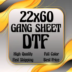 Custom DTF Transfers, DTF Print, DTF Prints, High-Quality Transfer, Full Color Prints, Custom 22x60 Gang Sheet DTF
