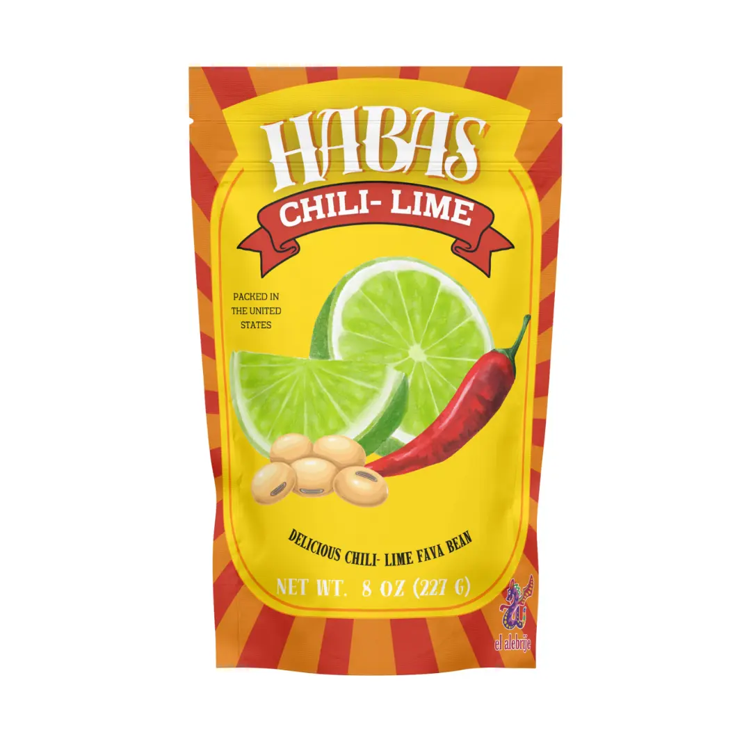 El Alebrije - Chili Lime Habas - Chili Lime Fava Bean 8 oz (227 g) | Delicious Crunchy Mexican Snack