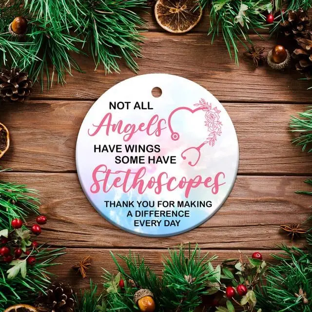 Nurse Christmas Ornament 2025 - Healthcare Worker Appreciation Gifts for Women Men, Thank You Gift for Medical Doctor Nursing Assistant CNA MA Pediatric Oncology Critical Care Nurse Home Décor