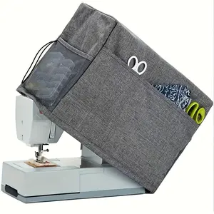 Sewing Machine Dust Cover, 1 Count Multiple Pockets Durable Oxford Cloth Sewing Machine Cover, Protective Dust-proof Storage Bag Tools Accessories