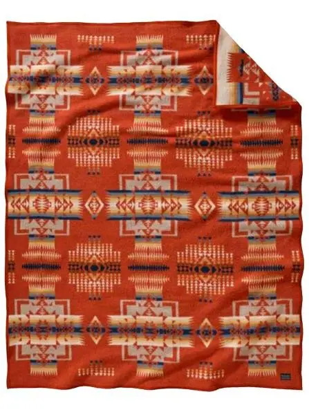 Pendleton Unisex Chief Joseph Chili Jacquard Wool Blanket Twin - Zd411-53158