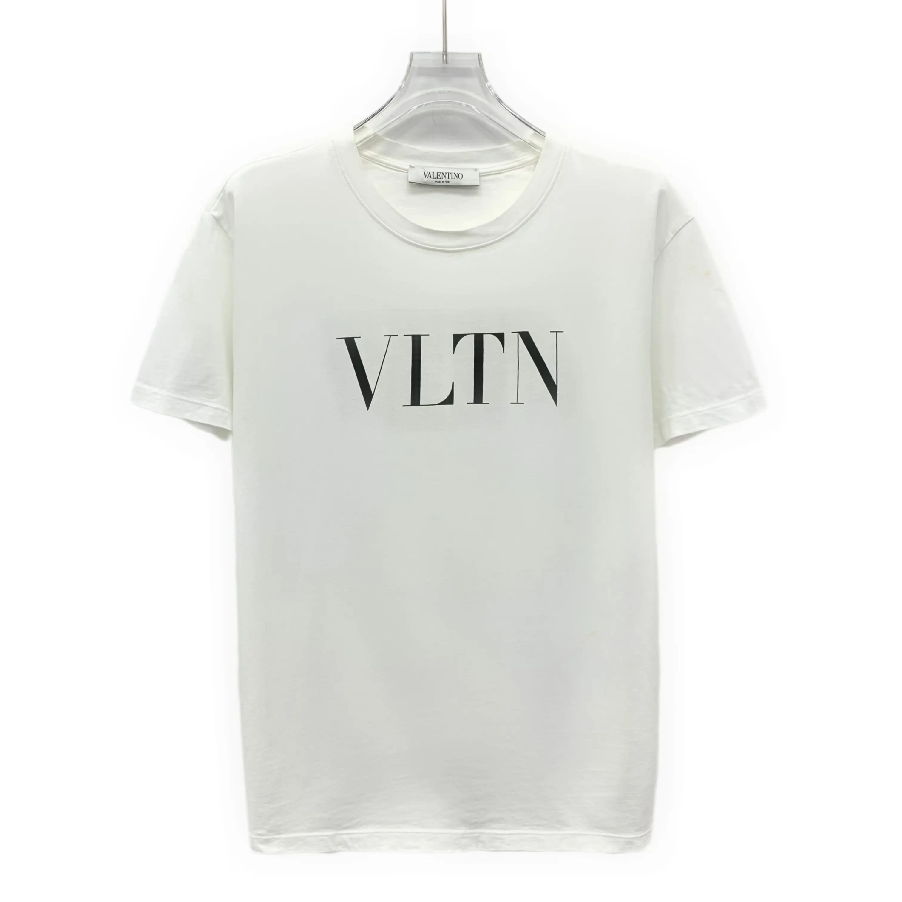 RDLT— Valentino White Logo Print Cotton T-Shirt Size XS