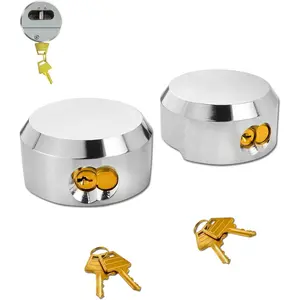 6271 Puck Lock, Hidden Shackle Padlock (2 Pack), Puck Locks, Pucks Locks for Trailers, 2-7/8" Hidden Shackle Padlock, Duty Puck Lockk with Keys, Trailer Pucks Padlocks 2 Pack