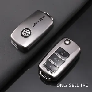 3 Buttons Car Key Case Cover Shell Car Key Protector Car Key Accessory for Volkswagen Vw Polo Golf Passat Tiguan Beetle T5 Up Eos Langyi Sagitar Jetta Weiling Bora
