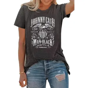 Country Music Tshirt for Women Vintage Nashville Tennessee Graphic Shirts Music Lovers Summer Vacation Top Shirt Tee