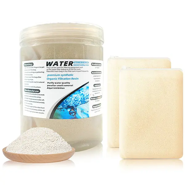 Aquarium Filter Media Organic Filtration Resin for Freshwater & Saltwater Fish Tank Removes Driftwood Tannins Yellow Water 300 ml 2 Packs