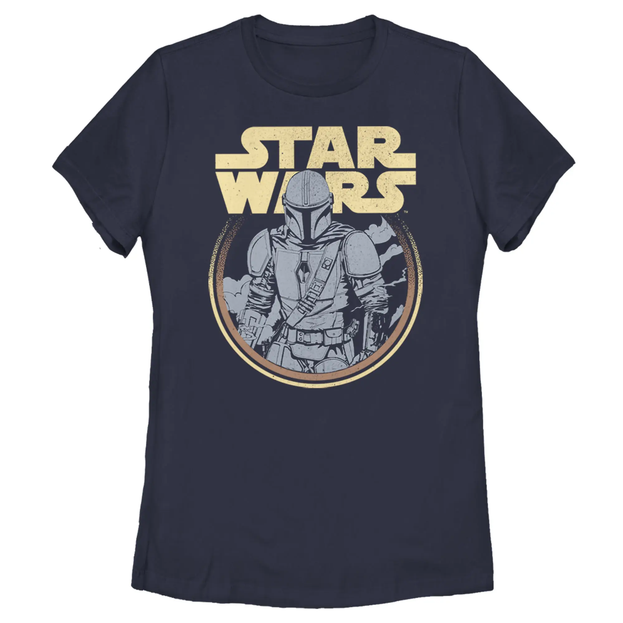 Women's Star Wars The Mandalorian Mando Circle Stance T-Shirt