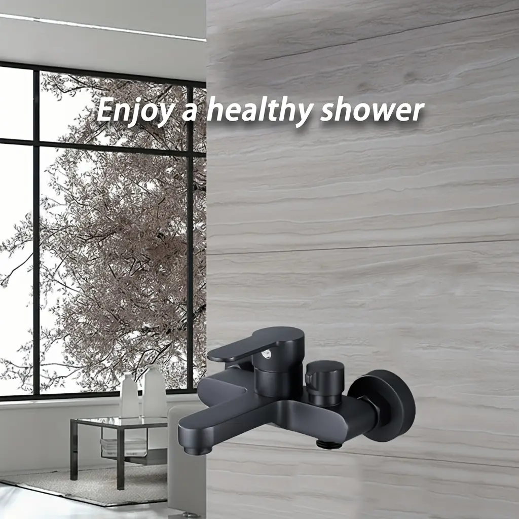 Black Hidden Wall Triple Shower Hot & Cold Mixing Faucet, Wall Mounted Faucet - Bathroom Accessory - Thickened Precise Triple-output Water Control Helper - Bathtub Mixing Valve, Hidden Wall Shower Tap - Home Bathroom Shower Use, Bathtub Water Mixing