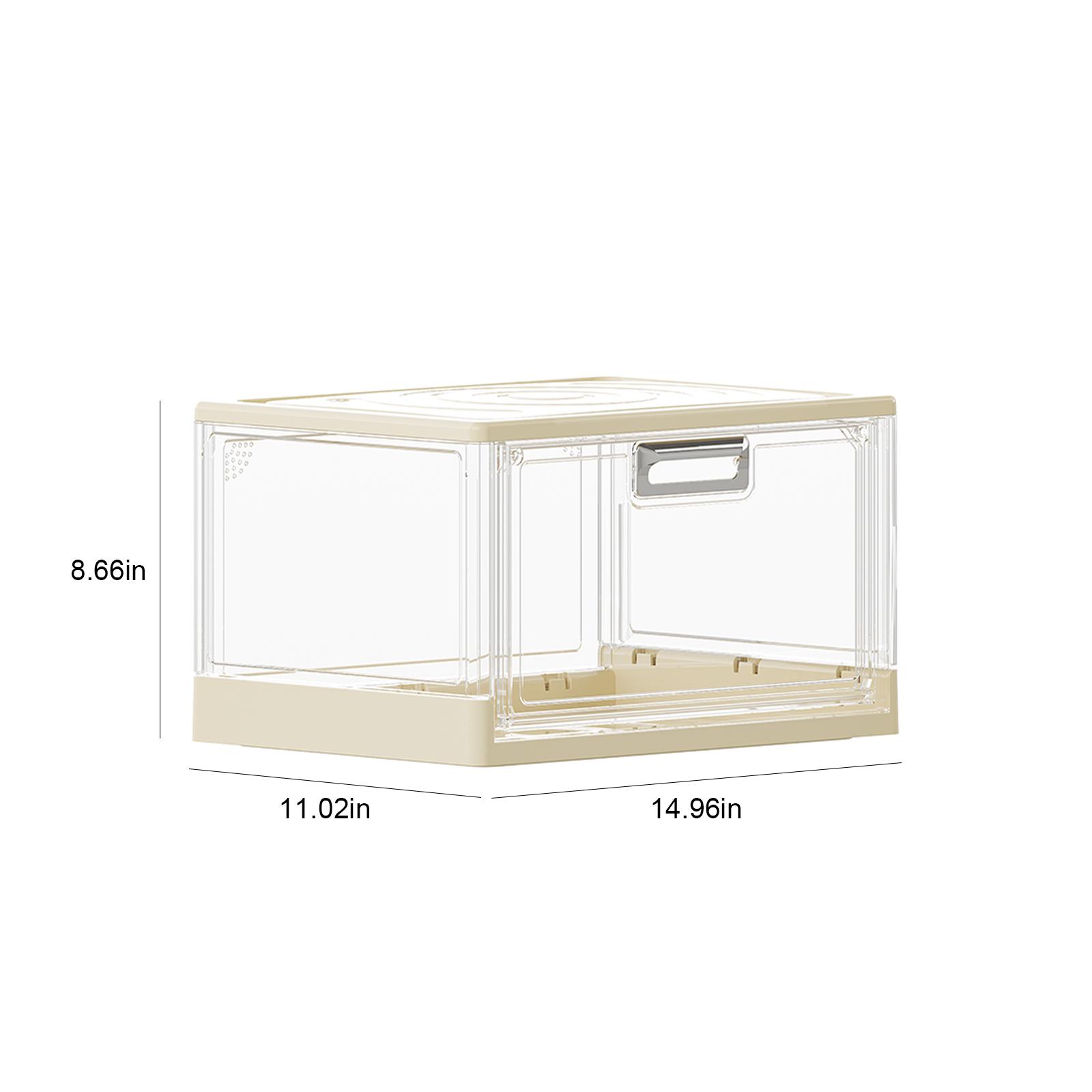 UFORU  Protect your sports shoes! Thick transparent shoe box with magnetic door, dustproof, stackable and foldable shoe box, suitable for sports shoes/boots
