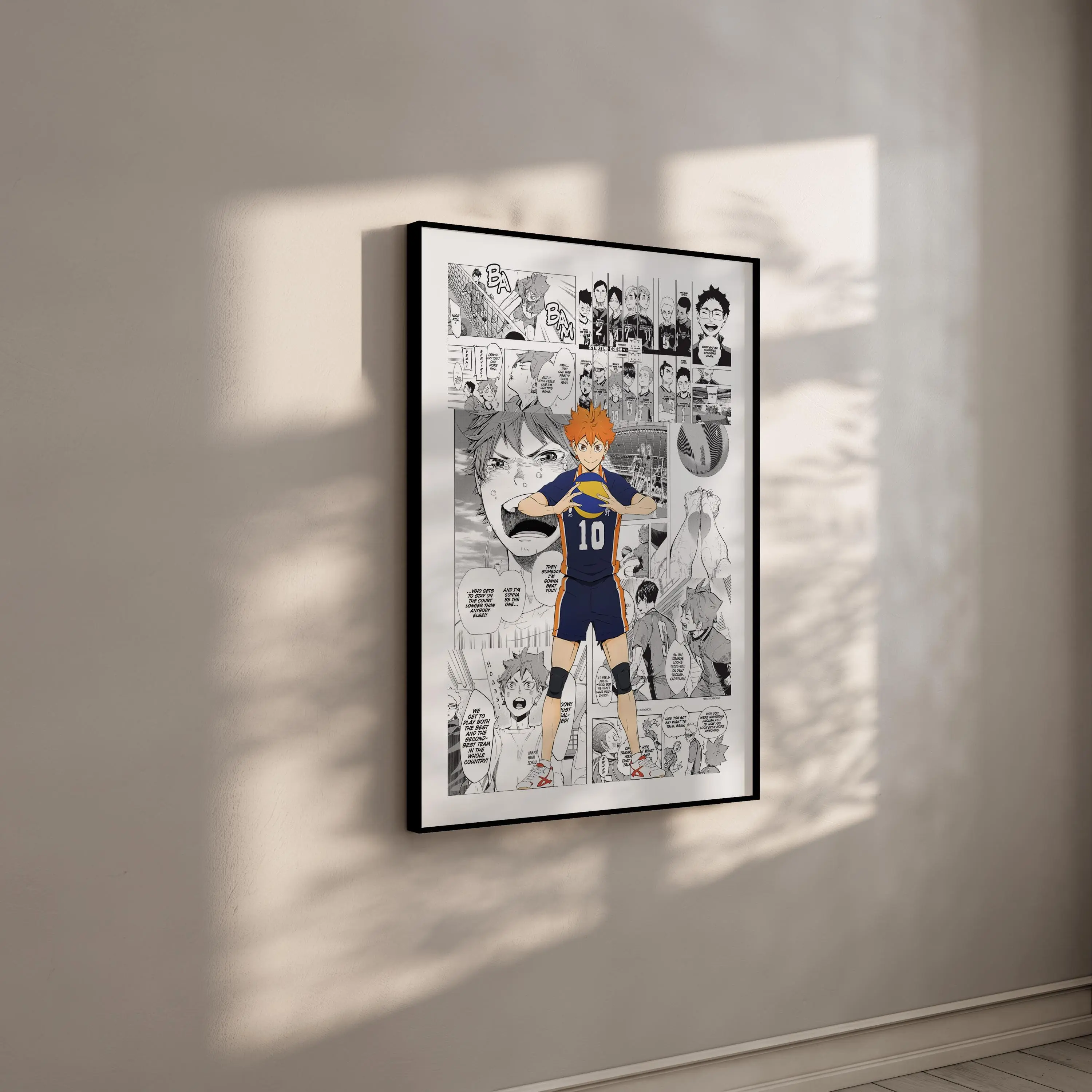 Haikyuu Manga Poster - Hinata Shoyo - Curated Manga Panels