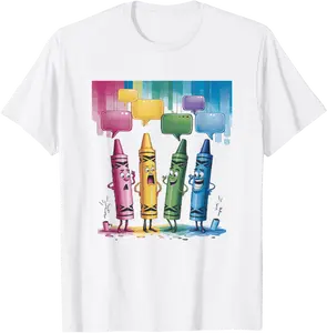 Crayon Mood Color Crayons Cute Friyay Teacher Life Costume T-Shirt - Ronniemu Shop 45B0DCKBWXFK