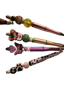 Refillable Multicolor Pen, Office Stationery with Distinct Appearance, Various Styles, Unique Butterfly and Paw Element Prints for Creative Writing
