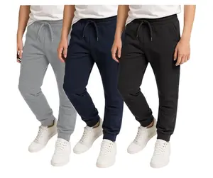 {3-Pack} Men's French Terry Joggers With Pockets (S-3XL)