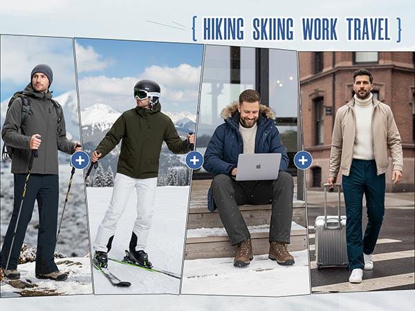 33,000ft Male Ski Pants - Waterproof, Insulated for Winter Skiing, Snowboarding (Sports & Outdoor Professional Clothing)
