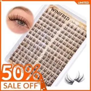 Brown Lash Clusters Manga Eyelash Clusters Wispy Lash Extension Natural Cluster Eyelash Extensions Brown Clusters Lashes C Curl Spiky Individual Lashes by Winifred